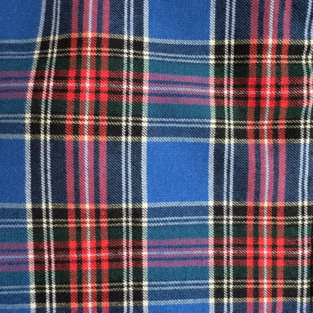 J.Crew Blue Plaid Wool Blend Mini Skirt A-Line Size 4 Preppy Academia Grunge - Picture 6 of 8